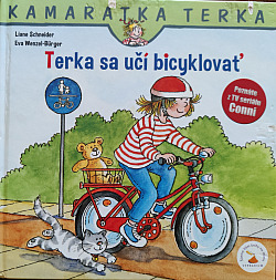 Terka sa učí bicyklovať