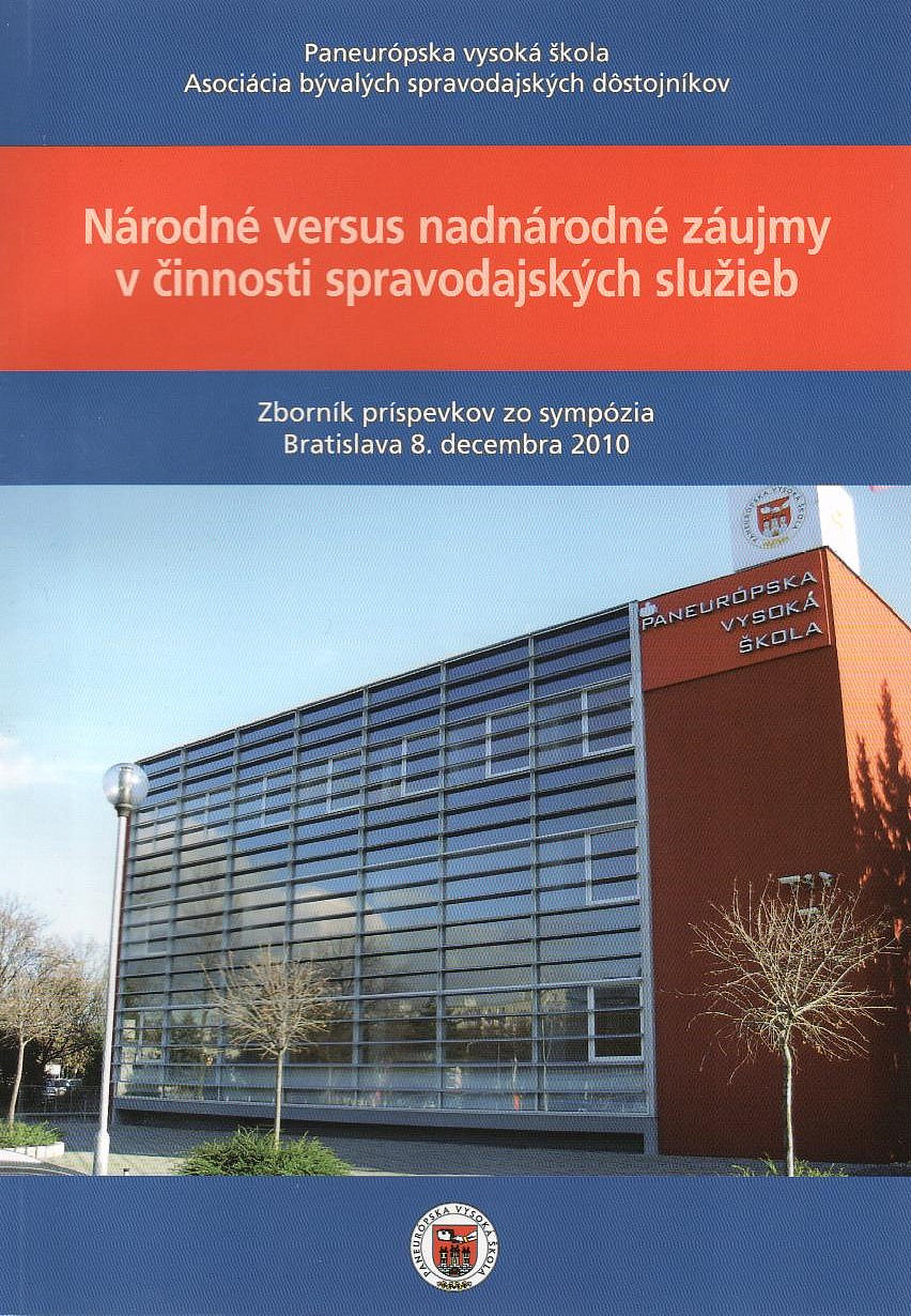 Národné versus nadnárodné záujmy v činnosti spravodajských služieb