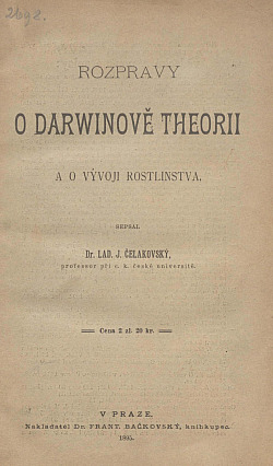 Rozpravy o Darwinově theorii a o vývoji rostlinstva