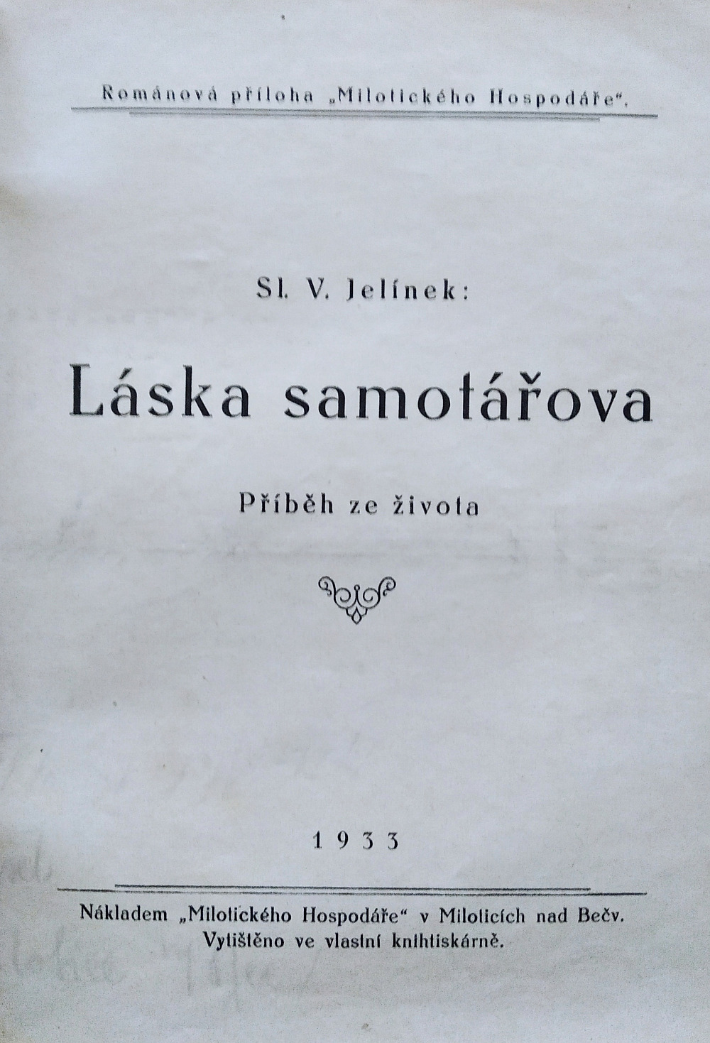 Láska samotářova