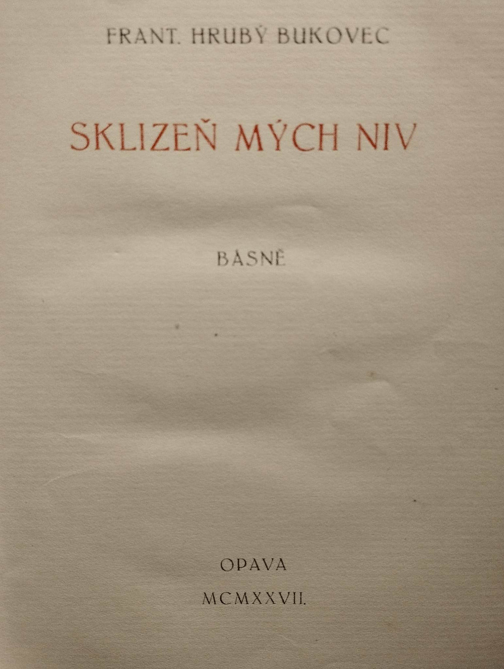 Sklizeň mých niv