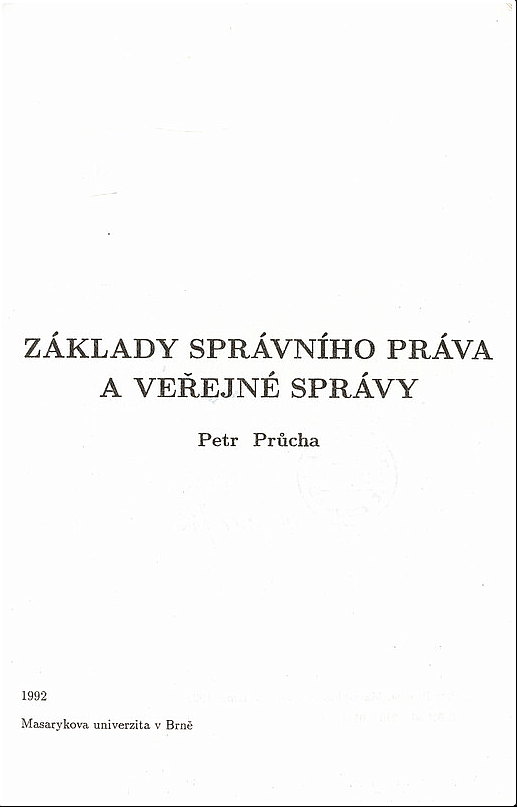 Základy správního práva a veřejné správy