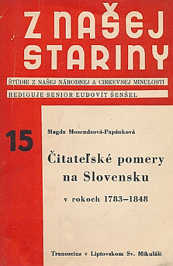 Čitateľské pomery na Slovensku v rokoch 1783 – 1848