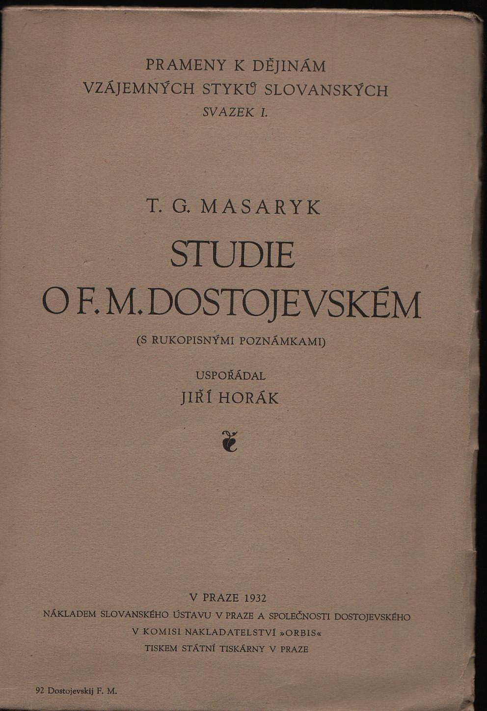 Studie o F. M. Dostojevském