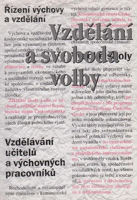 Vzdělání a svoboda volby