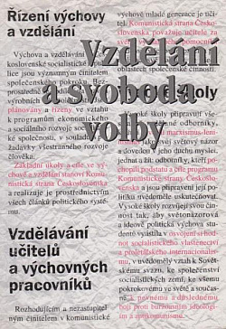 Vzdělání a svoboda volby