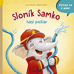 Sloník Samko hasí požiar