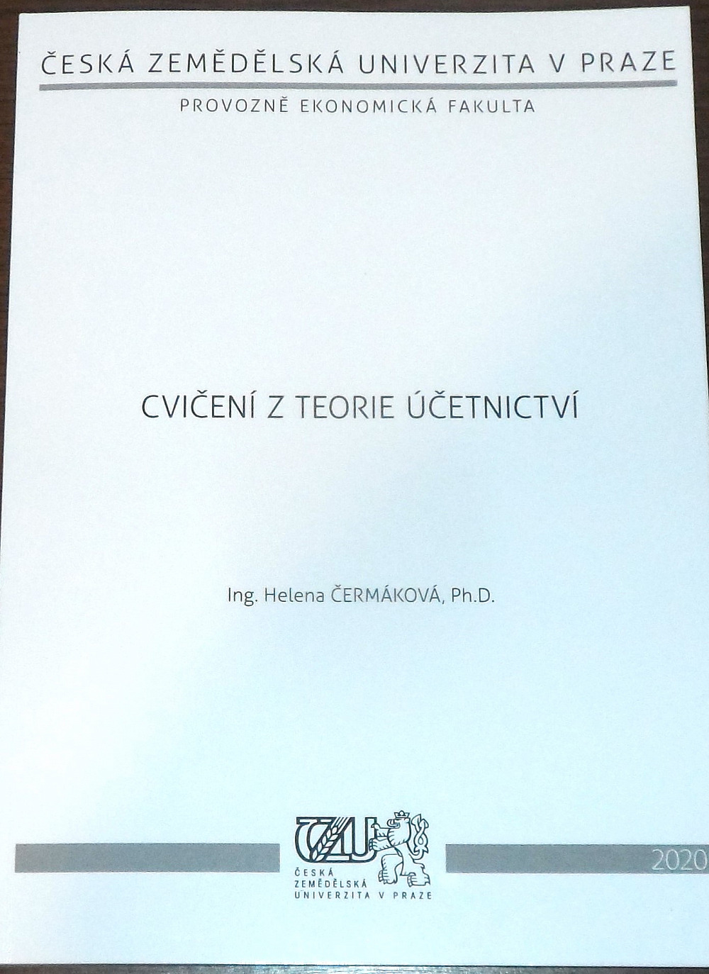 Cvičení z teorie účetnictví