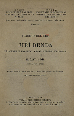 Jiří Benda II. část, 1. díl (Gota 1750-1774)