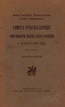 Paměti o výpravách Lisovčíků proti odbojným Čechům a jejich spojencům v letech 1619-1622