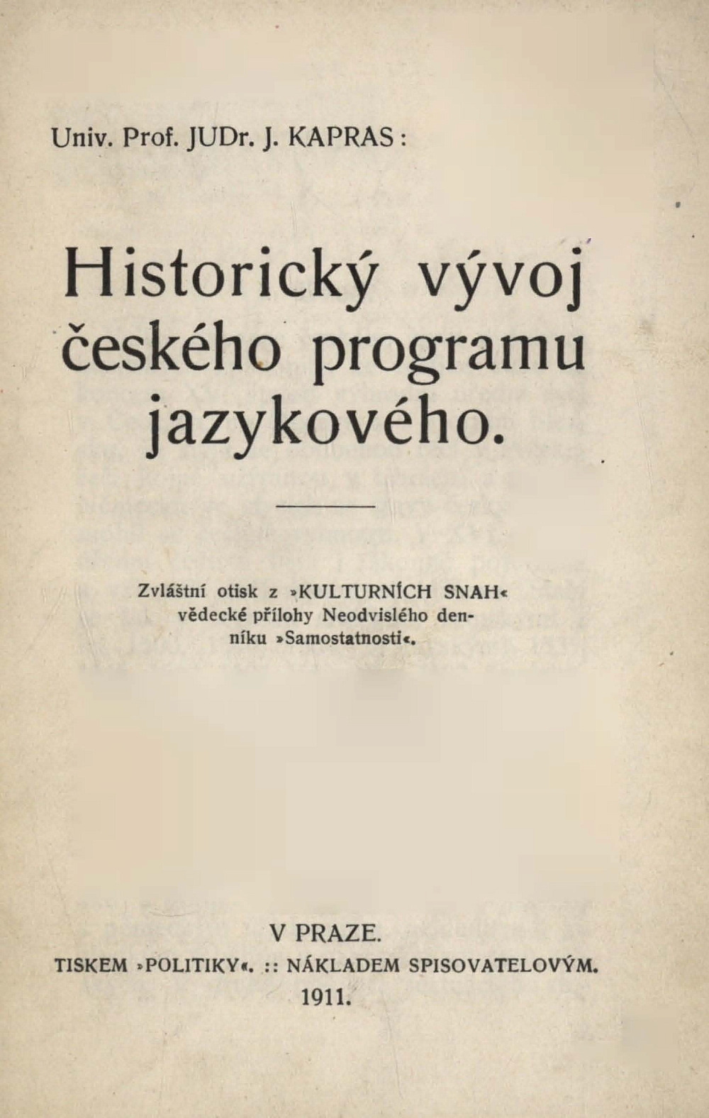 Historický vývoj českého programu jazykového