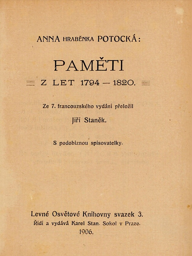 Paměti z let 1794-1820