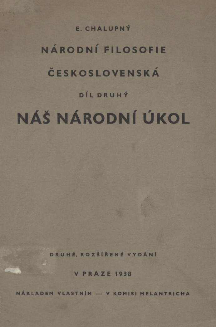 Národní filosofie československá. Díl druhý, Náš národní úkol