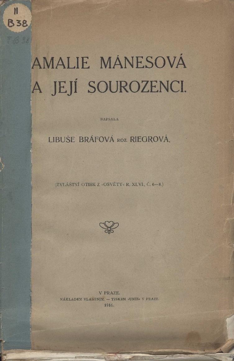 Amalie Mánesová a její sourozenci