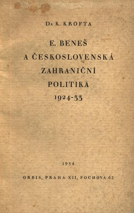 E. Beneš a československá zahraniční politika 1924-33