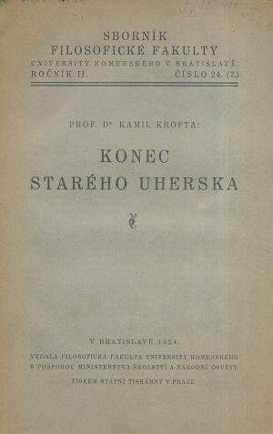 Konec starého Uherska