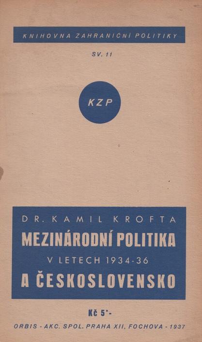 Mezinárodní politika v letech 1934-36 a Československo