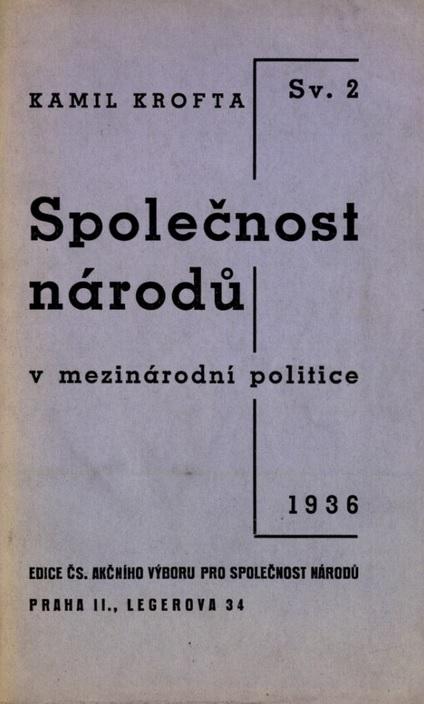 Společnost národů v mezinárodní politice