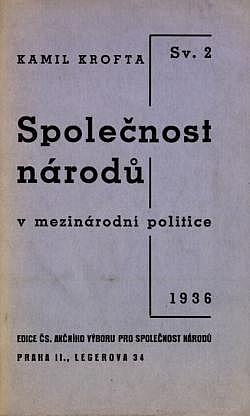 Společnost národů v mezinárodní politice