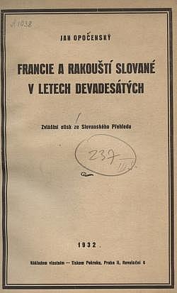 Francie a rakouští Slované v letech devadesátých