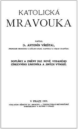 Katolická mravouka: Doplňky a změny dle nově vydaného církevního zákoníka a jiných výnosů