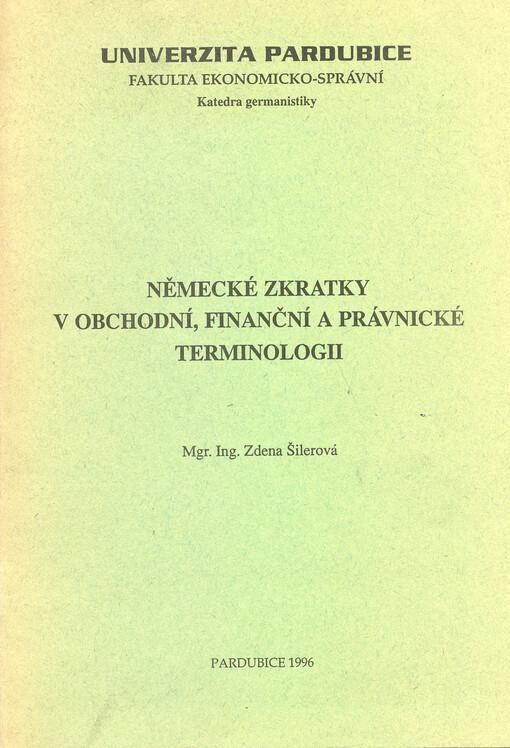 Německé zkratky v obchodní, finanční a právnické terminologii