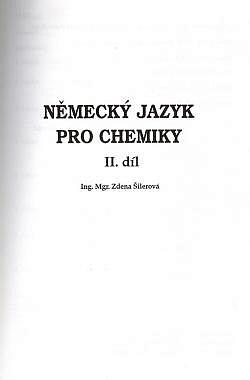 Německý jazyk pro chemiky. 2. díl