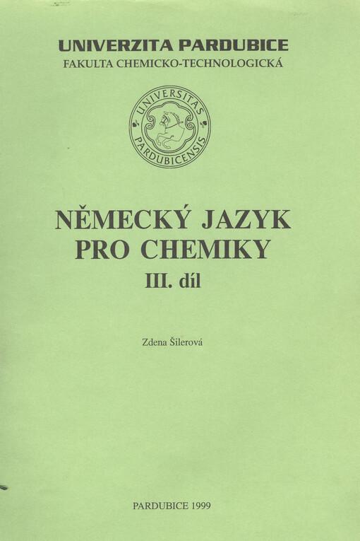 Německý jazyk pro chemiky. 3. díl