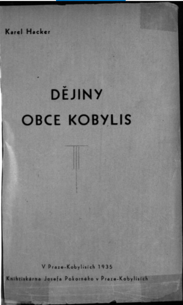 Dějiny obce Kobylis