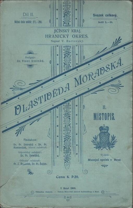 Vlastivěda moravská. II., Místopis Moravy. Díl III., Jičínský kraj. Čís. 20, Hranický okres