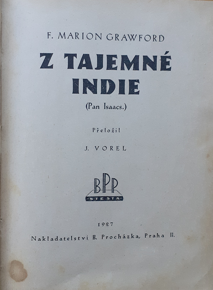 Z tajemné Indie (Pan Issacs)