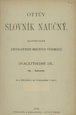 Ottův slovník naučný. Díl 27, Vůz–Żyżkowski