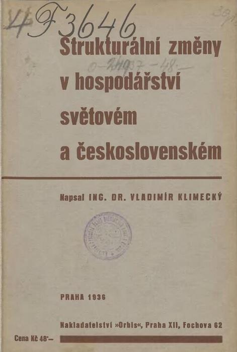 Strukturální změny v hospodářství světovém a československém