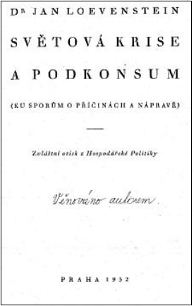 Světová krise a podkonsum: (Ku sporu o příčinách a nápravě)