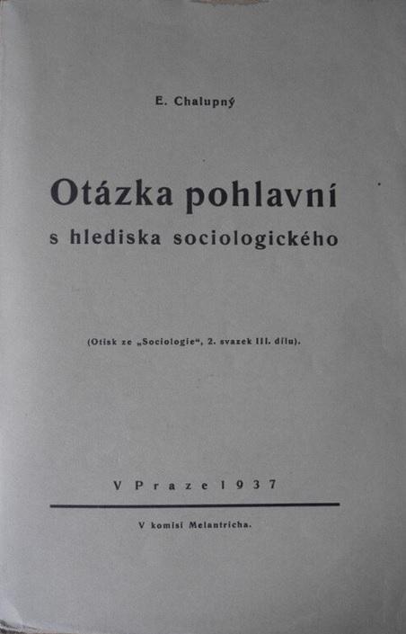 Otázka pohlavní s hlediska sociologického