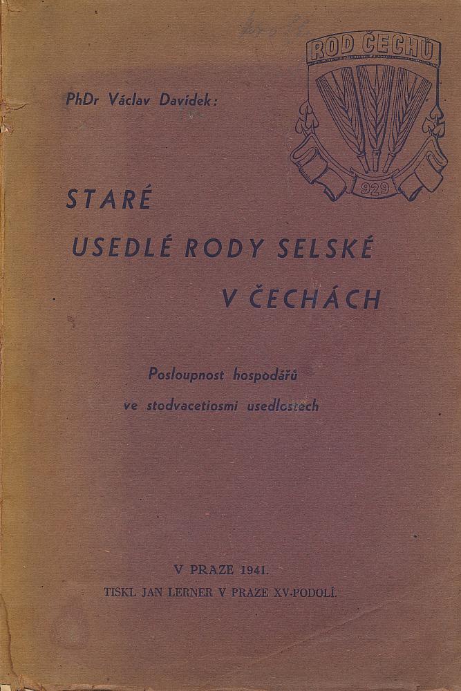 Staré usedlé rody selské v Čechách