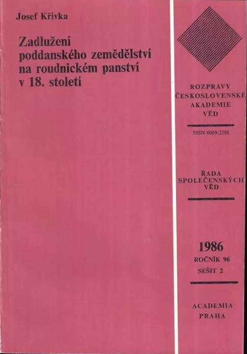 Zadlužení poddanského zemědělství na roudnickém panství v 18. století