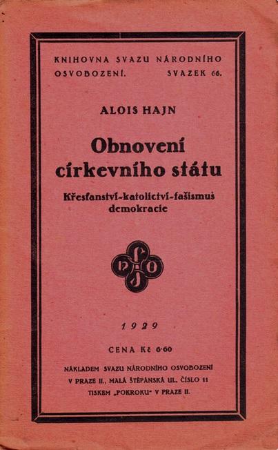 Obnovení církevního státu: Křesťanství, katolictví, fašismus, demokracie