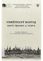 Udržitelný rozvoj: Nové trendy a výzvy