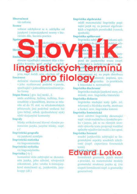 Slovník lingvistických termínů pro filology