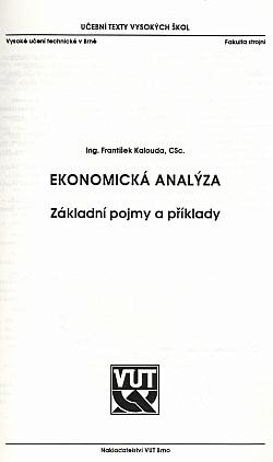 Ekonomická analýza: Základní pojmy a příklady