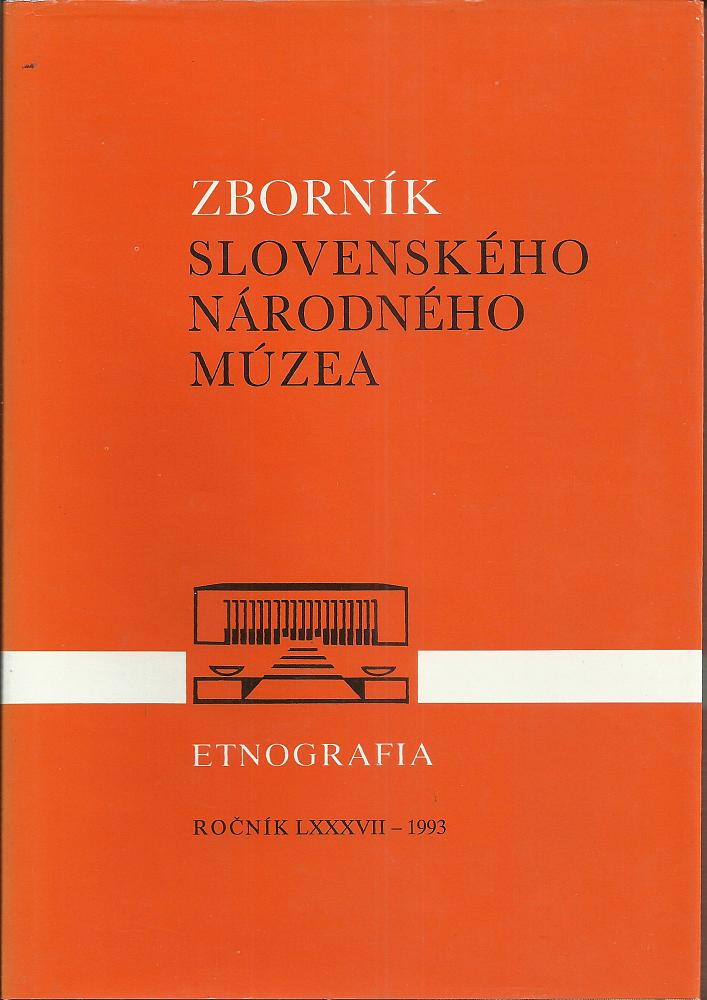 Zborník Slovenského národného múzea: Etnografia 34