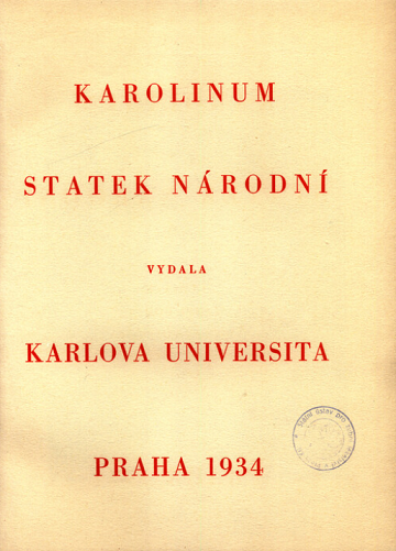 Karolinum, statek národní