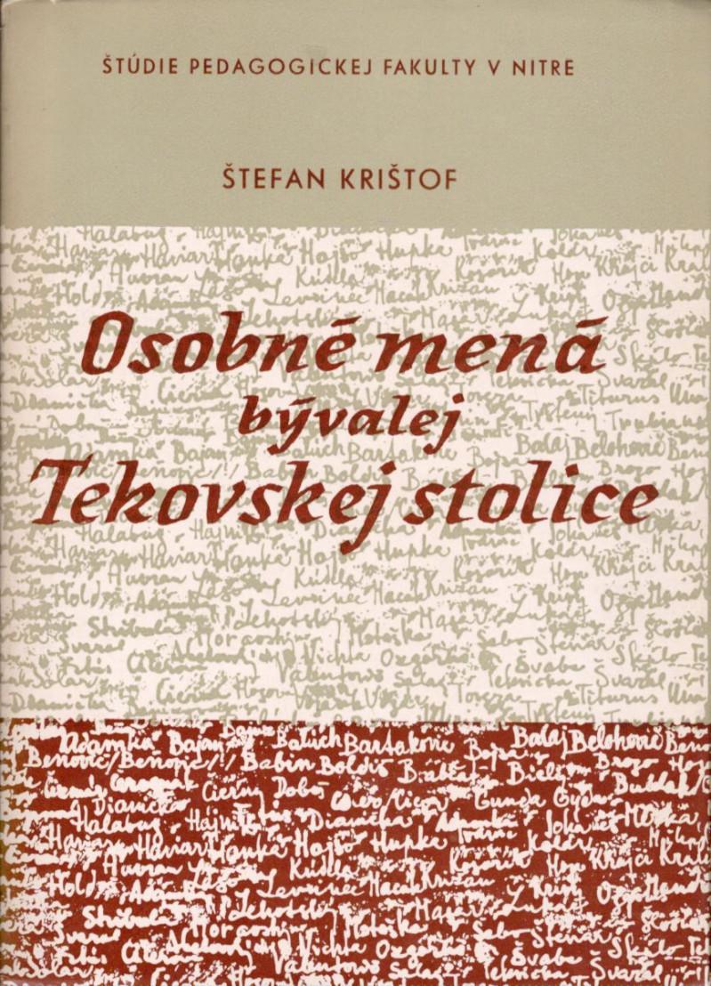 Osobné mená bývalej Tekovskej stolice