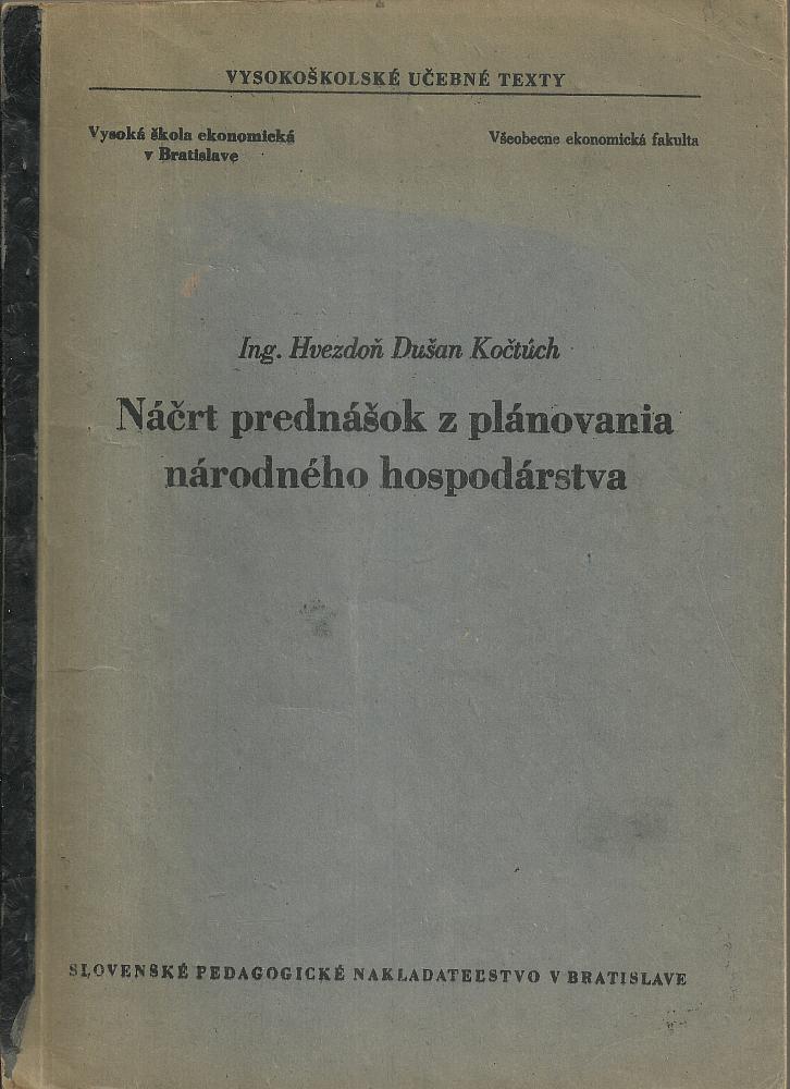 Náčrt prednášok z plánovania národného hospodárstva