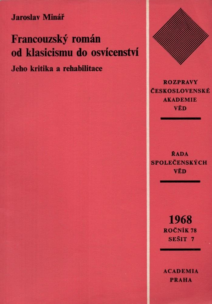 Francouzský román od klasicismu do osvícenství: Jeho kritika a rehabilitace