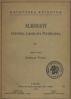Almanahy Antonína Jaroslava Puchmajera III