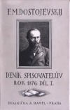Deník spisovatelův. Rok 1876. Díl I.