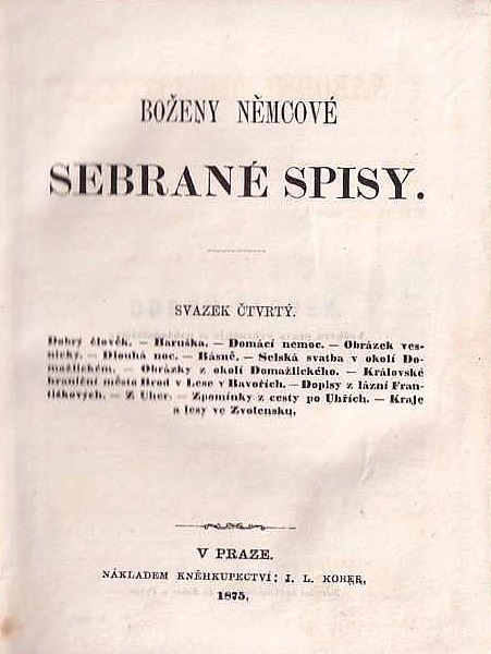 Sebrané spisy Boženy Němcové - svazek 4.